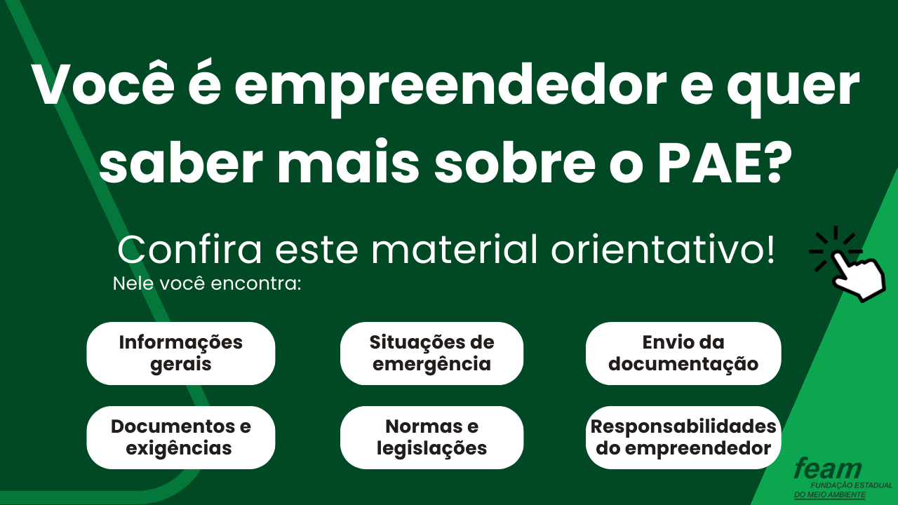 Acesse o Guia Orientativo PAE Política Estadual de Segurança de Barragens – Empreendedor